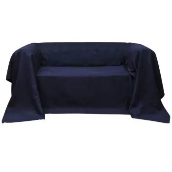 Husa din velur micro-fibra pentru canapea, bleumarin, 210 x 280 cm