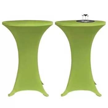 Set 2 bucati husa elastica pentru masa, verde, 60 cm
