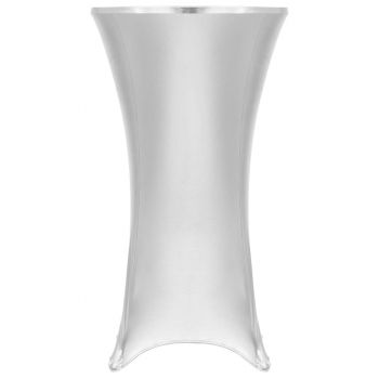 Huse elastice de masă, 2 buc., argintiu, 60 cm