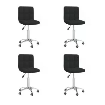 Set 4 bucati scaune de masa pivotante, negru