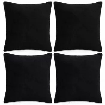 Set 4 bucati huse de perne decorative, negru, 40 x 40 cm