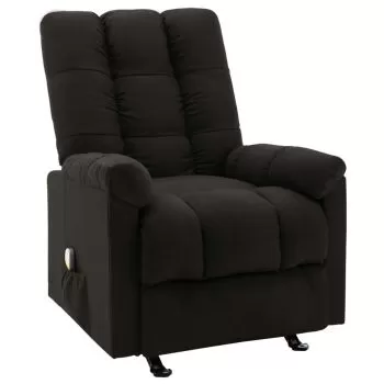  Fotoliu de masaj rabatabil, negru, material textil