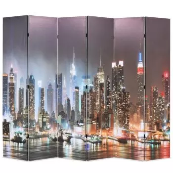  Paravan cameră pliabil 228 x 170 cm, New York pe timp de noapte