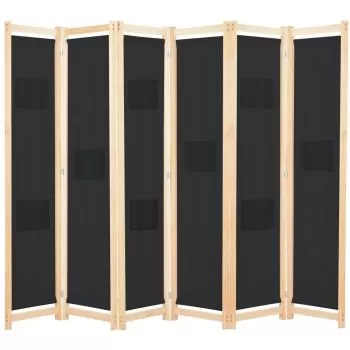  Paravan de cameră cu 6 panouri, 240x170 x4 cm, material textil
