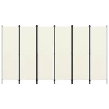 Paravan camera cu 6 panouri, alb, 300 x 300 x 180 cm