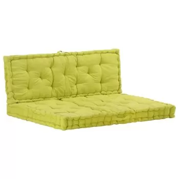 Set 2 bucati perne canapea din paleti, verde, 120 x 40 x 7 cm & 120 x 80 x 10 cm