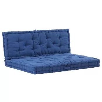 Set 2 bucati perne pentru canapea din paleti, albastru deschis, 120 x 40 x 7 cm & 120 x 80 x 10 cm
