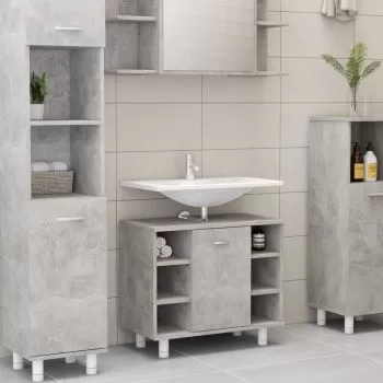 Dulap de baie, gri beton