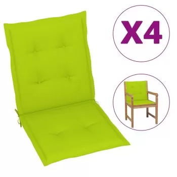 Set 4 bucati perne scaun de gradina, verde deschis, 100 x 50 x 3 cm