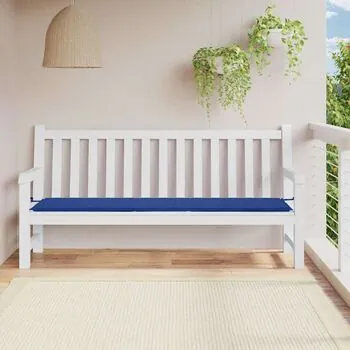  Pernă de bancă de grădină, albastru, 200x50x4 cm, textil oxford