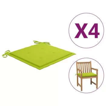 Perne scaun de gradina, verde deschis, 50 x 50 x 3 cm