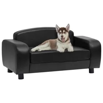 Canapea pentru caini, negru, 80 x 50 x 40 cm