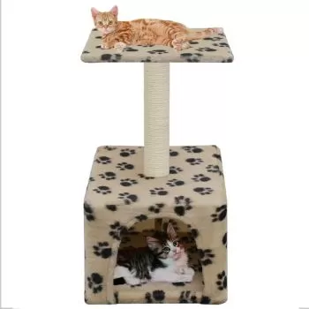 Ansamblu pisici, bej cu model, 55 cm