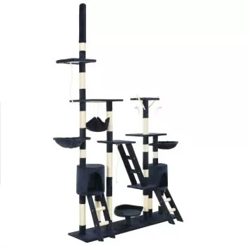  Ansamblu pisici, stâlpi de sisal, 230-250 cm albastru