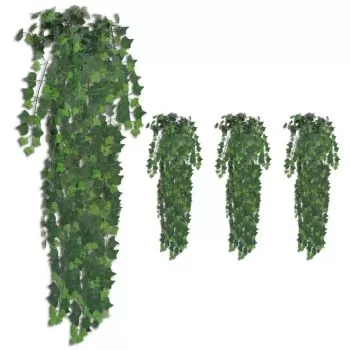  Tufișuri de iederă artificială, 4 buc., verde, 90 cm