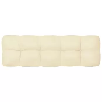 Perna canapea din paleti, crem, 120 x 40 x 10 cm