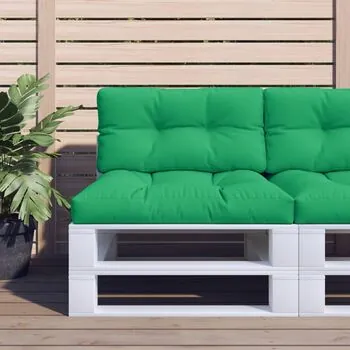  Pernă de paleți, verde, 80x40x12 cm, material textil