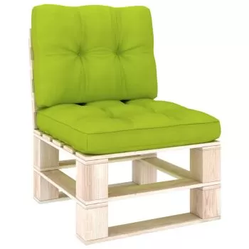 Set 2 bucati perne pentru canapea din paleti, verde deschis, 50 x 50 x 10 cm