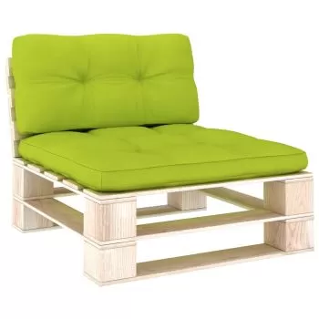 Set 2 bucati perne pentru canapea din paleti, verde deschis, 80 x 80 x 10 cm