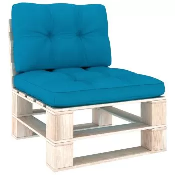 Set 2 bucati perne canapea din paleti, albastru, 60 x 60 x 10 cm