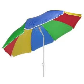 Umbrelă de soare de plajă, multicolor, 150 cm 