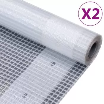  Prelate Leno, 2 buc., alb, 4x8 m, 260 g/m²