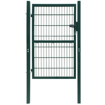 Poartă pentru gard 2D (simplă), verde, 106x190 cm