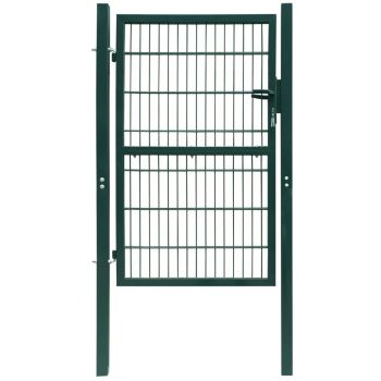 Poartă pentru gard 2D (simplă), verde, 106x210 cm