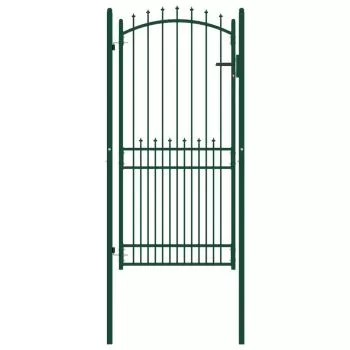 Poarta de gard cu tepuse, verde, 100 x 200 cm
