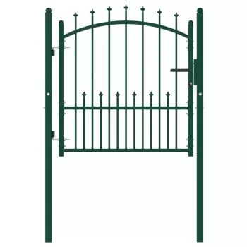 Poarta de gard cu tepuse, verde, 100 x 100 cm