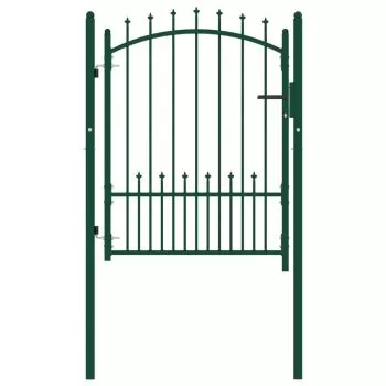 Poarta de gard cu tepuse, verde, 100 x 125 cm
