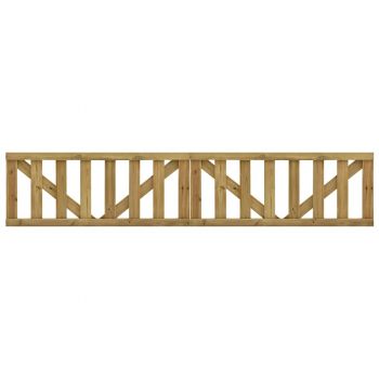 Porți de grădină din șipci, 2 buc., 150x60 cm, lemn pin tratat