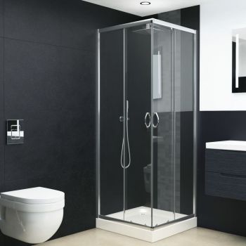 Cabină de duș, 80x80x185 cm, sticlă securizată