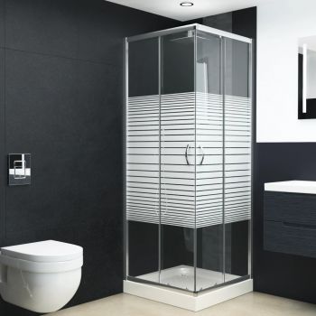 Cabină de duș, 80 x 80 x 185 cm, sticlă securizată