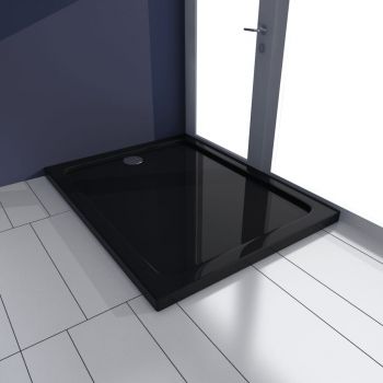Cădiță de duș dreptunghiulară din ABS, negru, 70 x 90 cm