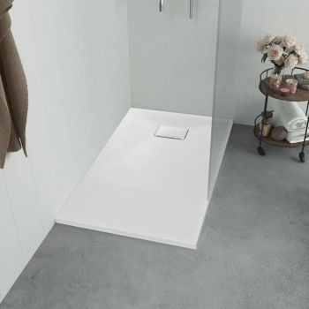 Cădiță de duș, alb, 100 x 80 cm, SMC