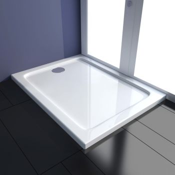 Cădiță de duș, alb, 80 x 100 cm, ABS