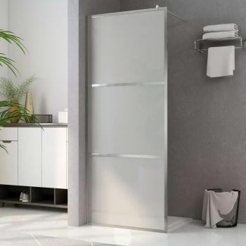 Paravan de duș walk-in, 140 x 195 cm, sticlă ESG mată integral