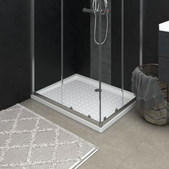 Cădiță de duș cu puncte, alb, 90x70x4 cm, ABS