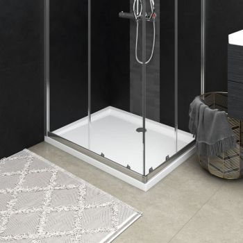 Cădiță de duș dreptunghiulară din ABS, alb, 70x90 cm