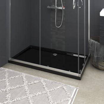 Cădiță de duș dreptunghiulară din ABS, neagră, 70x120 cm