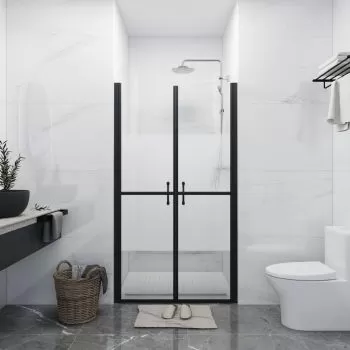 Ușă cabină de duș, jumătate mată, (93-96)x190 cm, ESG