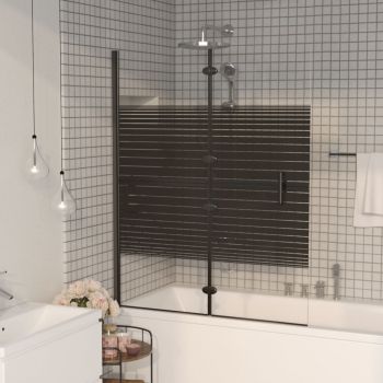 Cabină de duș pliabilă, negru, 100x140 cm, ESG