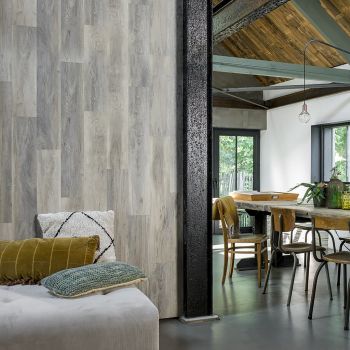 Panouri perete aspect de lemn, decolorat, stejar tip hambar