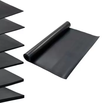 Covor de cauciuc anti-alunecare, negru, 1.2 x 2 m/6 mm