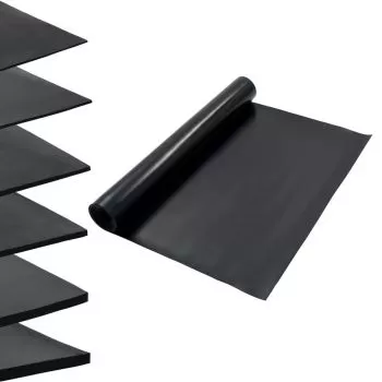 Covor de cauciuc anti-alunecare, negru, 1.2 x 5 m/3 mm