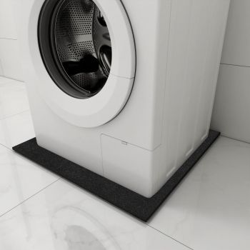 Covor anti-vibrații pentru mașina de spălat, negru, 60x60x1 cm