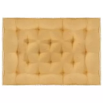 Perna pentru canapea din paleti, galben