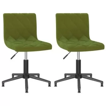 Set 2 bucati scaune de bucatarie pivotante, verde deschis