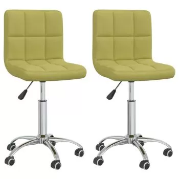 Set 2 bucati scaune de masa pivotante, verde